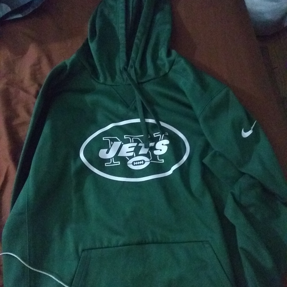 Jets pull  Over Sweater W/ Hood